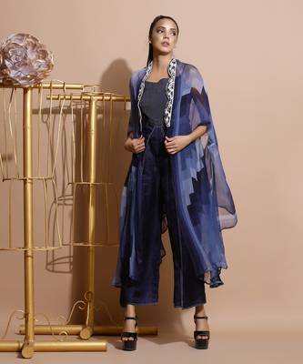 Navy Abstract Print Tunic  2
