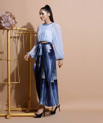 Sky Blue Pant Sets 2