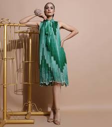 Green Embroidered Dress