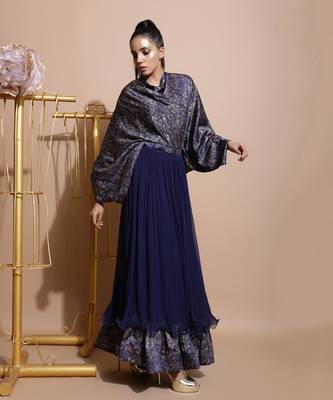 Navy Splash Skirt Set 1