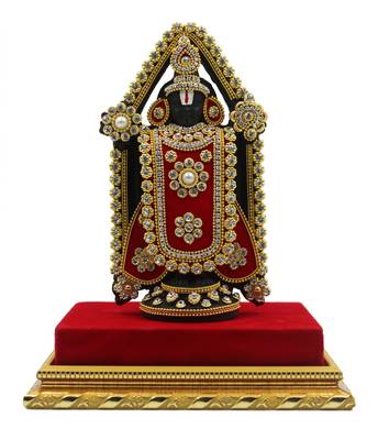 ESVAR STONECRAFT MDF Material Platform with Poly Resin Sculpture of Balaji 1