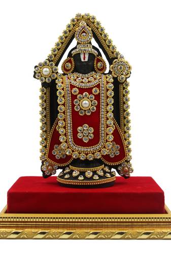 ESVAR STONECRAFT MDF Material Platform with Poly Resin Sculpture of Balaji