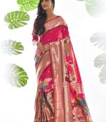 Light green woven tissue saree with blouse