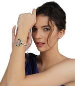 Rhodium Finish Diamond Studded Bracelet