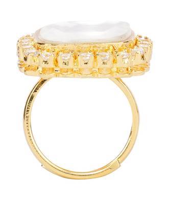 Gold Plated Kundan Ring 3