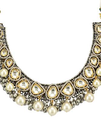 Gold Plated Kundan Necklace Set 4
