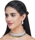 Rhodium Finish Diamond Choker Set