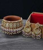 Gold Plated Kundan Necklace Set