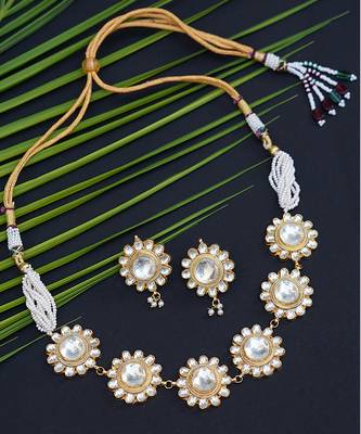 Gold Plated Kundan Necklace Set 2