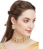 Gold Plated Kundan Choker Necklace Set