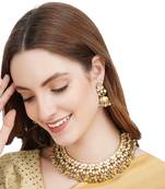 Gold Plated Kundan Polki Necklace Set