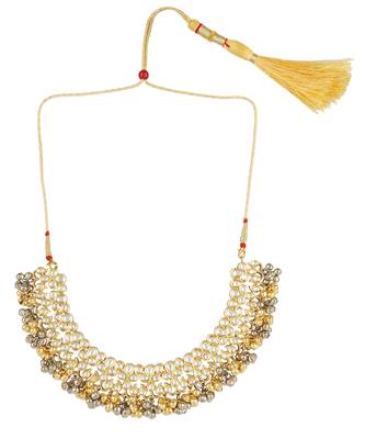 Gold Plated Kundan Polki Necklace Set 4