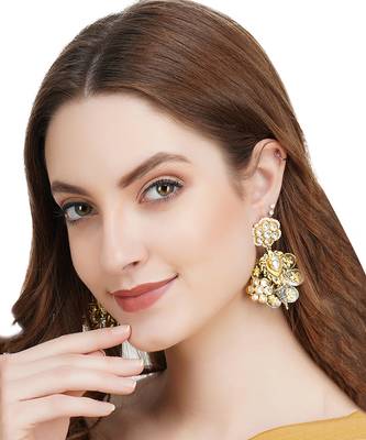 Gold Plated Kundan Earrings 1