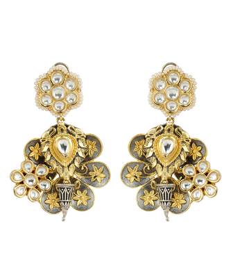 Gold Plated Kundan Earrings 3
