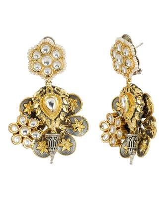 Gold Plated Kundan Earrings 4