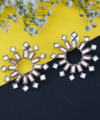 Gold Plated Kundan Stud Earrings 2