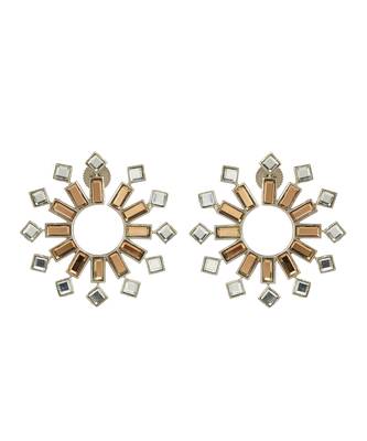 Gold Plated Kundan Stud Earrings 3