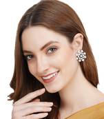 Gold Plated Kundan Stud Earrings