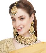 Gold Plated Kundan Necklace Set