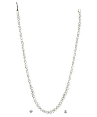 Rhodium Finish Diamond Necklace set 3
