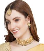 Gold Plated Kundan Choker Necklace Set