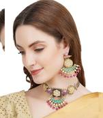 Gold Plated Kundan Choker Necklace Set
