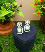 Mint Brass Star American Diamond Earrings Studs for Women