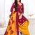 Maroon printed crepe salwar