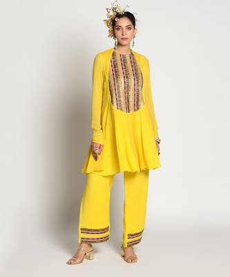 Yellow Amber Kurta Set 1