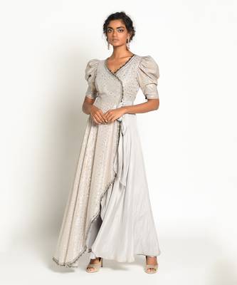 Grey elizabeth anarkali Set 2