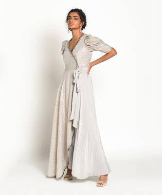 Grey elizabeth anarkali Set 5