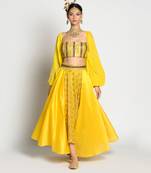 Yellow Amber Drop Skirt Set