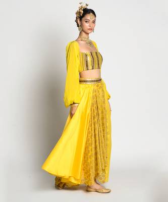 Yellow Amber Drop Skirt Set 2