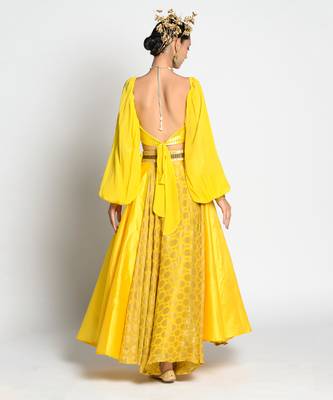 Yellow Amber Drop Skirt Set 3