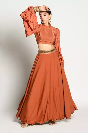 Tangerine Arsh Skirt Set