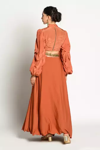 Tangerine Arsh Skirt Set