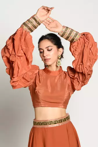 Tangerine Arsh Skirt Set
