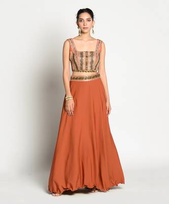 Tangerine Aamya Skirt Set 1