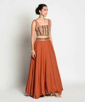Tangerine Aamya Skirt Set 2