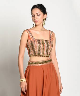 Tangerine Aamya Skirt Set 4