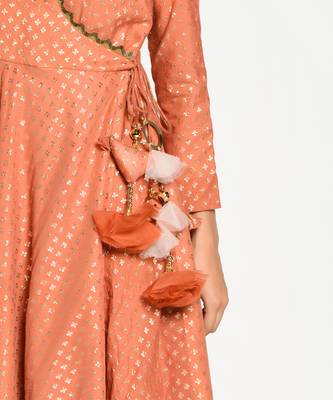 Tangerine And Blush Angrakha Set 5