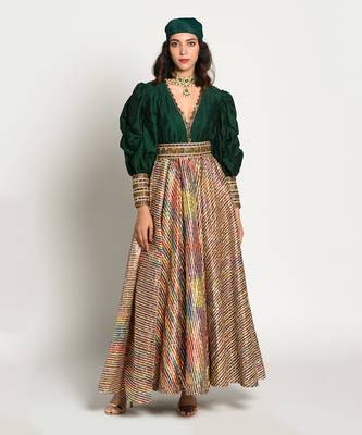 Bottle Green Malika Gown 1