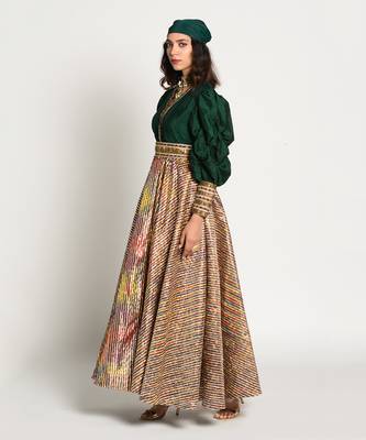 Bottle Green Malika Gown 2