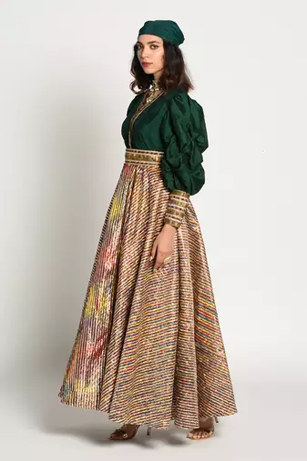 Bottle Green Malika Gown
