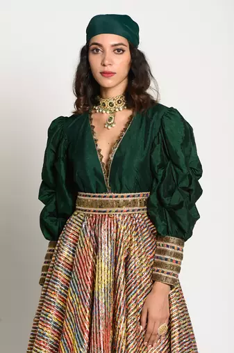 Bottle Green Malika Gown
