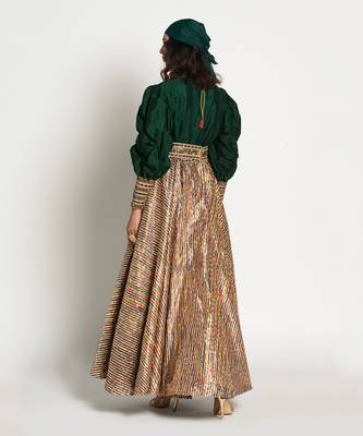 Bottle Green Malika Gown 4
