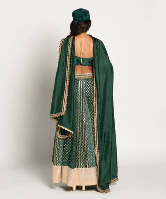 Bottle Green Sufiyana Lehanga Set 4