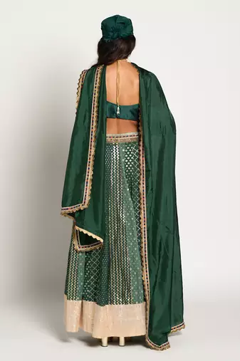Bottle Green Sufiyana Lehanga Set
