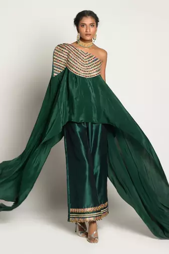 Bottle Green Pant Set