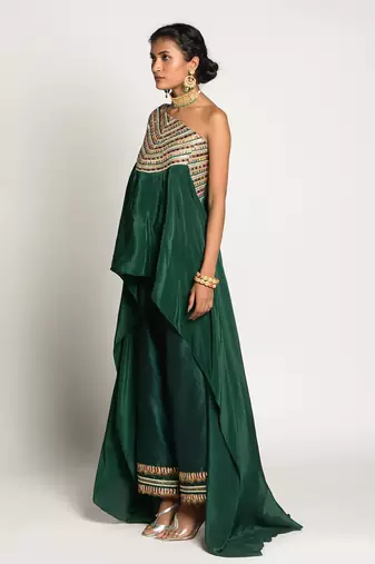 Bottle Green Pant Set
